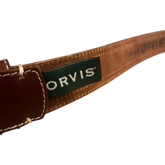 Orvis Sedgwick Bridle Leather Belt Men's Brown Size 38 - Picture 4 of 9